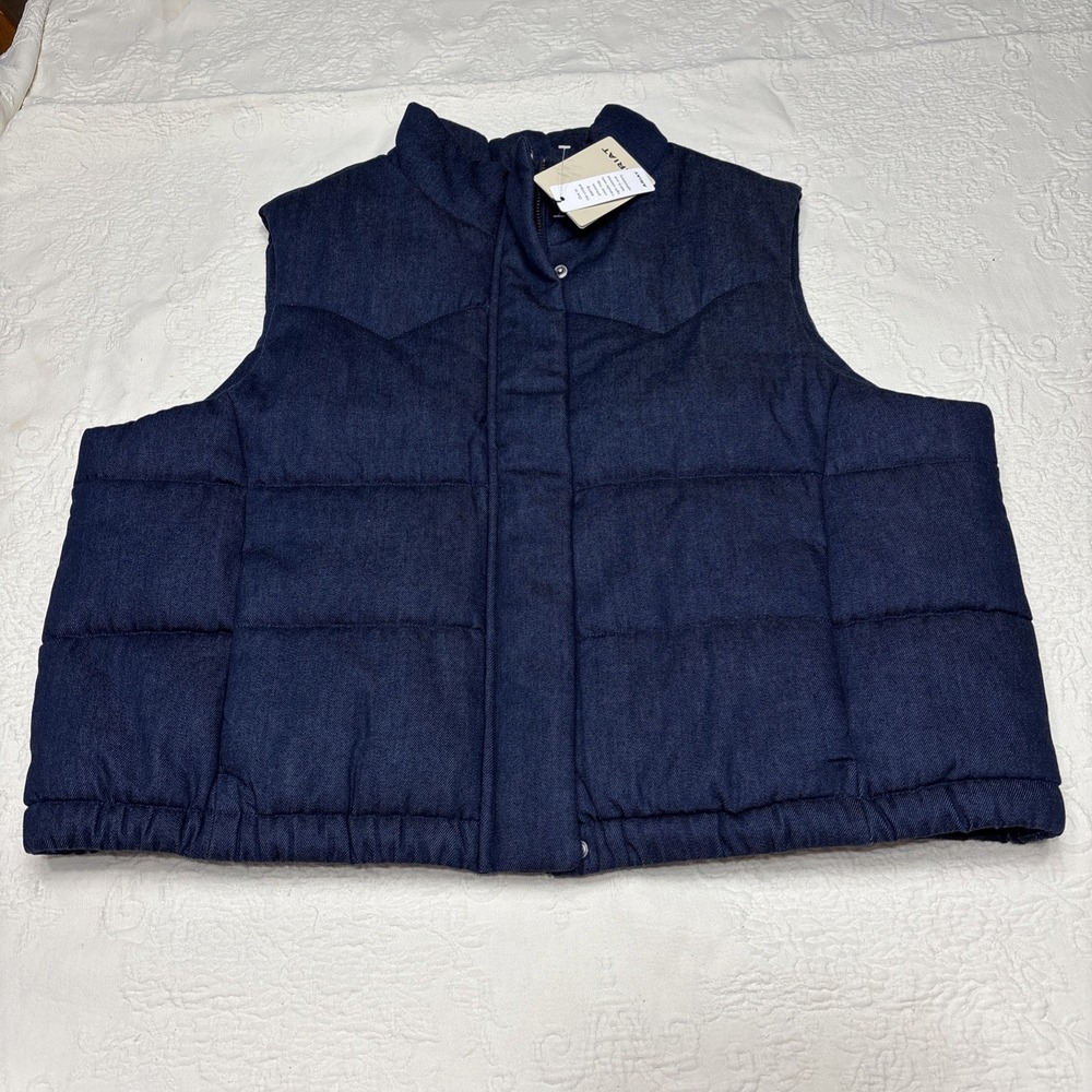 NWT Ariat Western Swirls Vest Women XXL Denim‎ Insulated Cool Climate Insulation